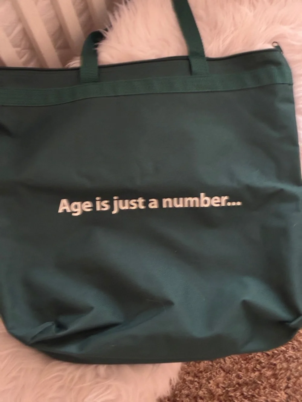 Dark Green Tote Bag‎ with 